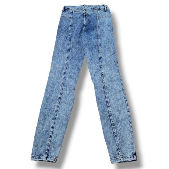 We The Free Jeans Size 27 W25"xL27.5" Skinny Jeans Stretch High Rise Jeans Blue - Picture 3 of 6